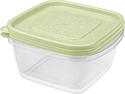 Набор контейнеров Бытпласт Арт-Декор / 431154209 (2шт, зеленый)