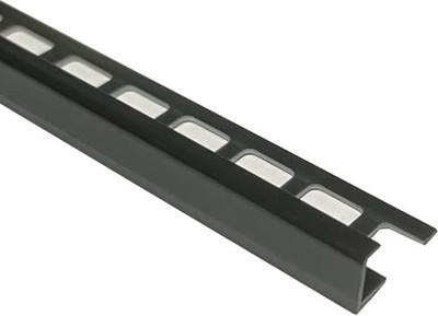 Уголок под плитку Ideal Деконика 007-0 Наружный 10мм 2.5м (черный глянцевый)