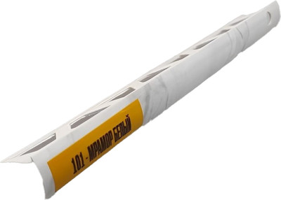 Уголок под плитку Ideal Идеал 101 Наружный 8мм 2.5м (мрамор белый)