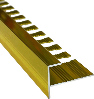 Уголок под плитку Profiling Алюминиевый ПФ-10 (2.7м, золото глянец)