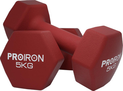 Набор гантелей Proiron Неопреновые гексагональные по 5кг / Г2050НГ (2шт)