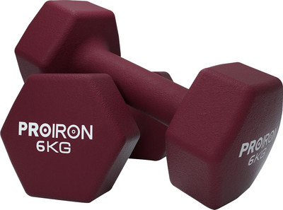 Набор гантелей Proiron Неопреновые гексагональные по 6кг / Г2060НГ (2шт)