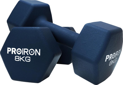 Набор гантелей Proiron Неопреновые гексагональные по 8кг / Г2080НГ (2шт)