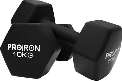 Набор гантелей Proiron Неопреновые гексагональные по 10кг / Г2100НГ (2шт)
