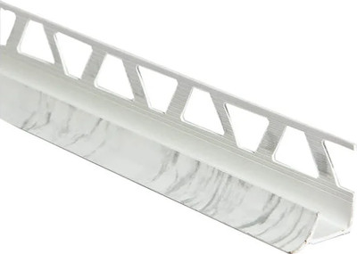 Уголок под плитку Ideal Идеал 101 Внутренний 8мм 2.5м (мрамор белый)