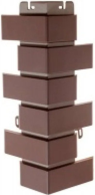 Угол для сайдинга Альта-профиль Кирпич клинкерный Коричневый Наружный (0.45x0.16м)