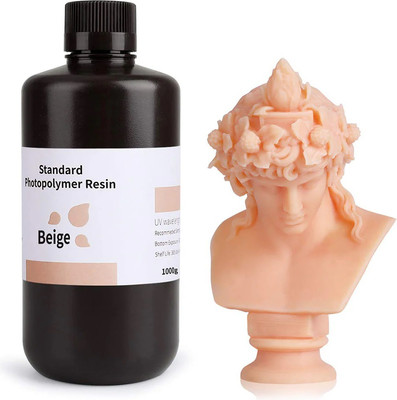 Фотополимерная смола для 3D-принтера Elegoo Standard Resin / 50.103.0087 (1кг, бежевый)