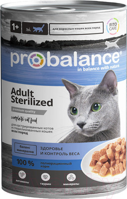 Влажный корм для кошек ProBalance Sterilized (415г)
