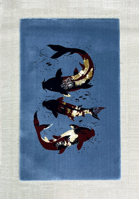 Ковер-постер Витебские ковры Poster Синие рыбы Б62552сла370100t4 Зеркальный (0.7x1)