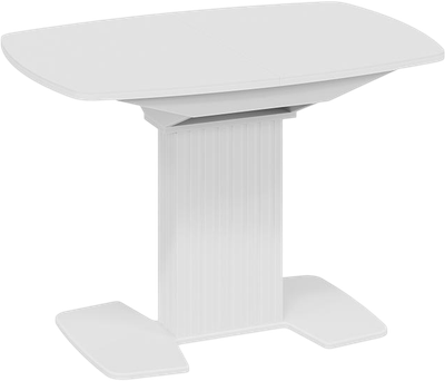 Обеденный стол ТриЯ Хилтон раздвижной Тип 1 (белый глянец/стекло глянцевое белое)