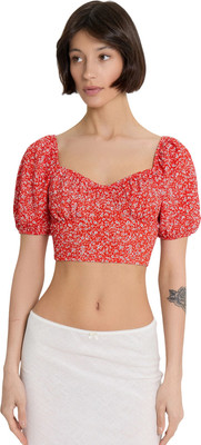 Кроп-топ Mark Formelle 112851 (р.170-92-98, белые цветы на фиесте)