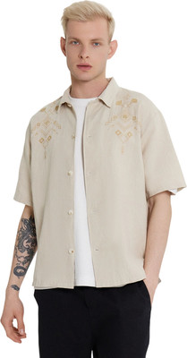 Рубашка Mark Formelle 111887-1 (р.96-182, светло-молочный/594-D вышивка)