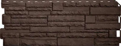Сайдинг Альта-профиль Камень скалистый ЭКО Коричневый (1.1x0.43м)
