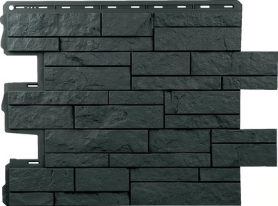 Сайдинг Альта-профиль Камень Шотландия ЭКО Графит (0.68х0.56м)