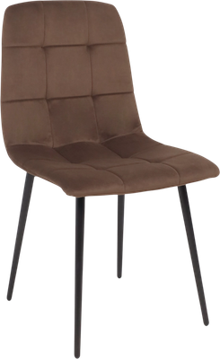 Стул Алвест AV 406-N (шоколадный бархат Confetti Chocolate/черный)