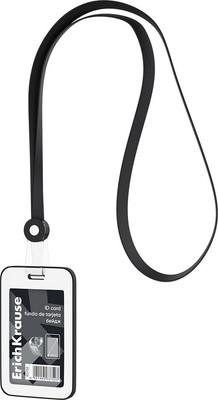 Бейдж Erich Krause Вертикальный / 63752 (черный)