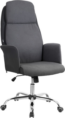 Кресло офисное King Style SHL-17 Harbor Fabric PU Chrome (темно-серый)