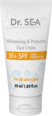 Крем для лица Dr. Sea Увлажняющий и защитный 30+ SPF (50мл)