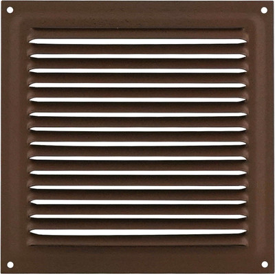 Решетка вентиляционная Нора-М 150x150 с сеткой / 19393 (шоколадный бархат)
