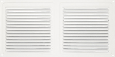Решетка вентиляционная Нора-М 150x300 с сеткой / 19407 (сигнальный белый)