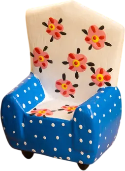 Аксессуар для кукольного домика Sima-Land Кресло с цветами 10465174