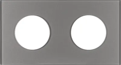 Рамка для выключателей и розеток Arlight FRM-GLARE-GC-2-GR / 043837