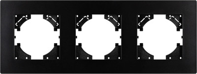 Рамка для выключателей и розеток Arlight FRM-PERIO-PL-3-BK / 049755