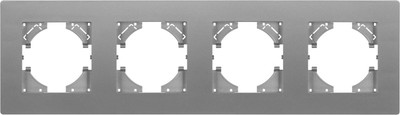 Рамка для выключателей и розеток Arlight FRM-PERIO-PL-4-GR / 049760