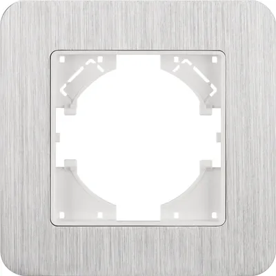 Рамка для выключателей и розеток Arlight FRM-AKIRY-AL-1-SR / 049680