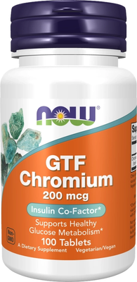 Минерал NOW Gtf Chromium 200mcg (100 таблеток)