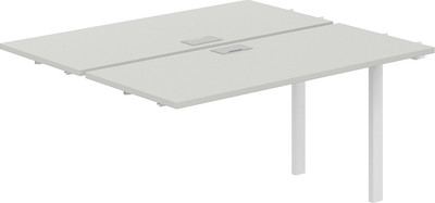 Стол-приставка Norden 280х123.8х75 / SG.212.SH.63.WH (белый/серый бархат)