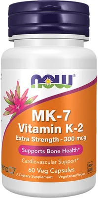 Витамин NOW Foods MK-7 Vitamin K-2 300mcg (60капсул)