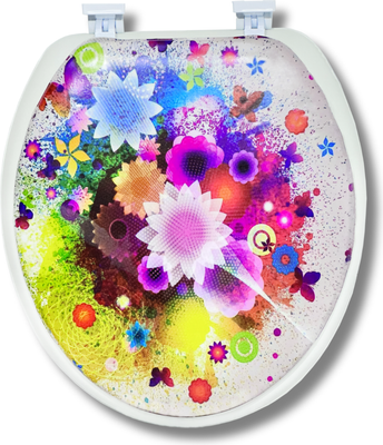 Сиденье для унитаза Еврокомфорт Океан Абстракция 103-311-01В3 (мягкое)