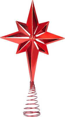 Верхушка для елки Волшебная страна Рождественская звезда / 108606 (красный)