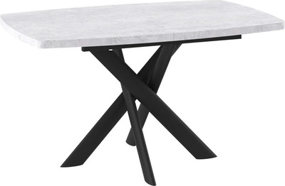 Обеденный стол Мамадома Leonel-130 раздвижной 130-165x85 (cерый сланец/черный)
