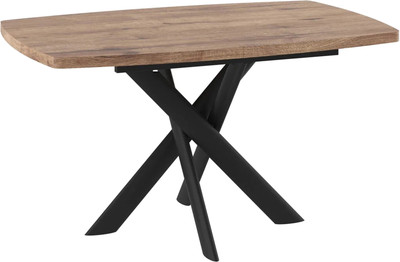 Обеденный стол Мамадома Leonel-130 раздвижной 130-165x85 (дуб веллингтон/черный)