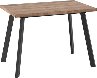 Обеденный стол Мамадома Борг-110 раздвижной 110-142x70 (дуб веллингтон/черный)