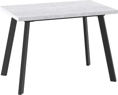 Обеденный стол Мамадома Борг-110 раздвижной 110-142x70 (серый сланец/черный)