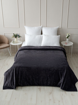 Плед Павлина Skandi Кубики 220x240 (темно-серый)