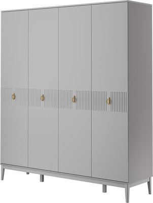 Шкаф Bravo Мебель Фарго ШР-4 (серый шифер/лак антрацит)