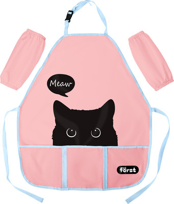 Фартук для творчества Forst Kitty / FT-AP-020401 (розовый, с нарукавниками)
