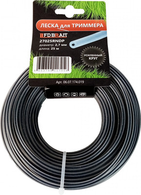 Леска для триммера Brait BR 2.7x25 27025 RNDP / 06.07.174.019