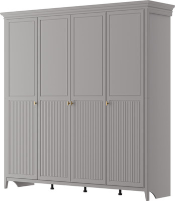 Шкаф Bravo Мебель Никеа ШР-4 (серый шифер/лак антрацит)