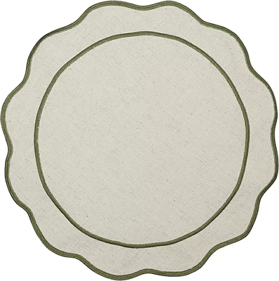 Сервировочная салфетка Tkano Anemone Trendy Ruffles / TK25-PM0006 (оливковый)