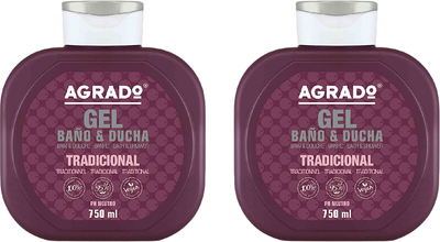Набор гелей для душа Agrado Traditional Bath & Shower Gel (2x750мл)