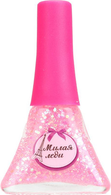 Лак для ногтей детский Милая Леди С блестками / 111391-UNI-ML-WOT (розовый)