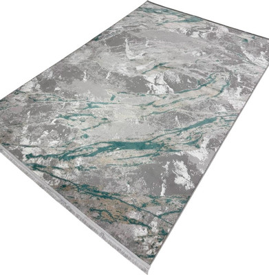 Ковровая дорожка Radjab Carpet Афина Прямоугольник 9012A (0.8x25, Grey/Green)