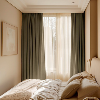 Комплект штор Волшебная ночь Текстурный Блэкаут с подхватами 200x270/930809 (2шт, мокко)