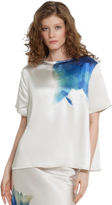 Блузка Mark Formelle 112983 (р.170-96-102, сублимация цветок на молочном)