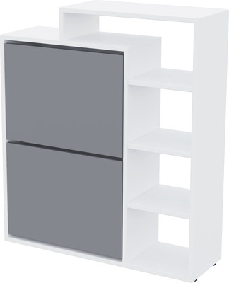 Тумба для обуви Горизонт Мебель Дуэт (белый/графит)